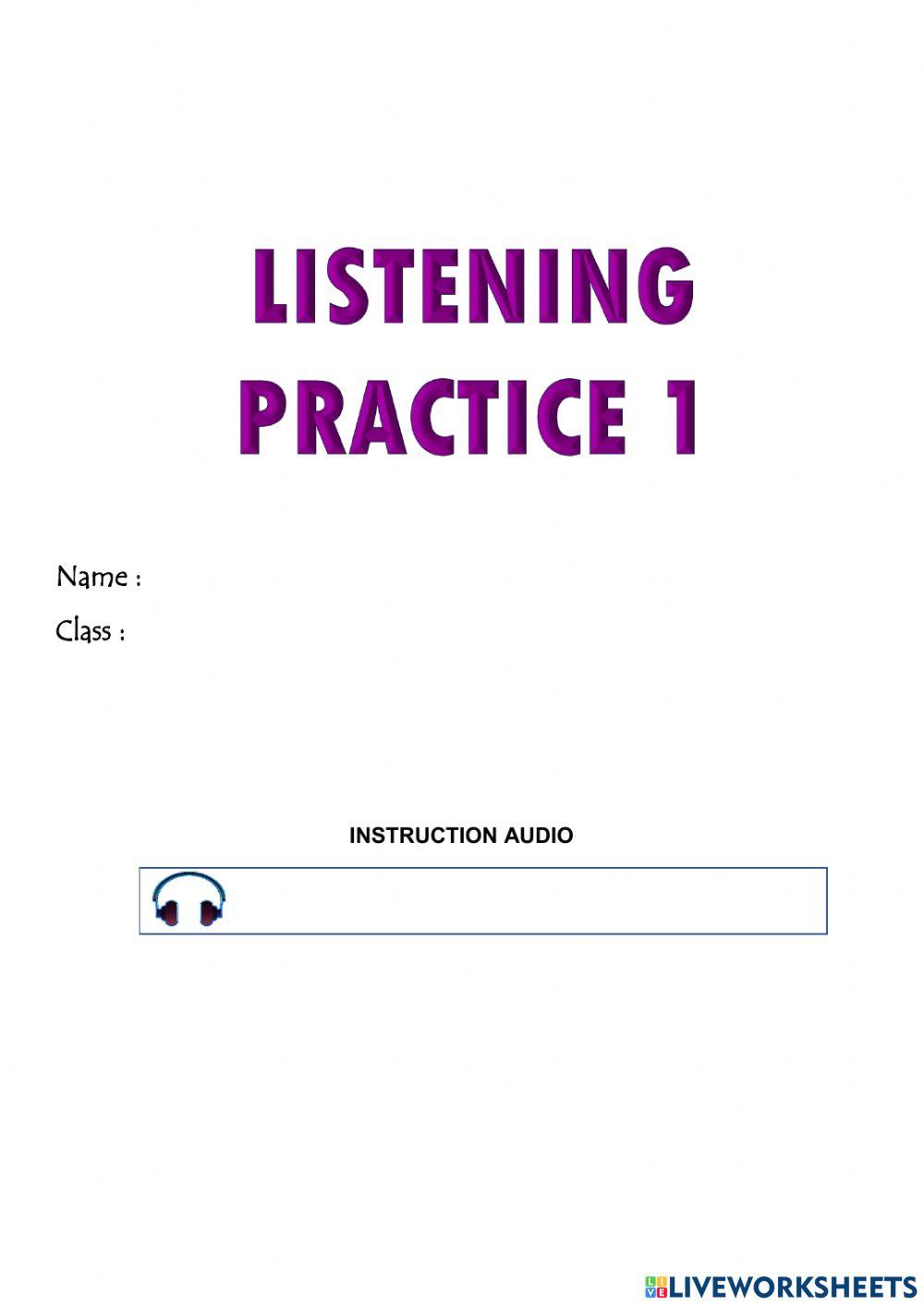 Listening Exam Format PT3