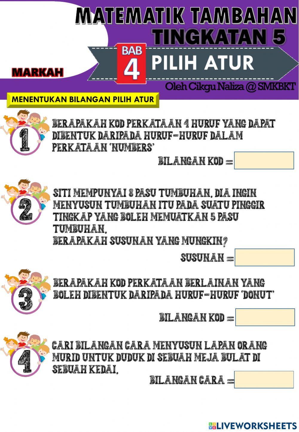 Pilih atur dan gabungan Pilih atur dan gabungan