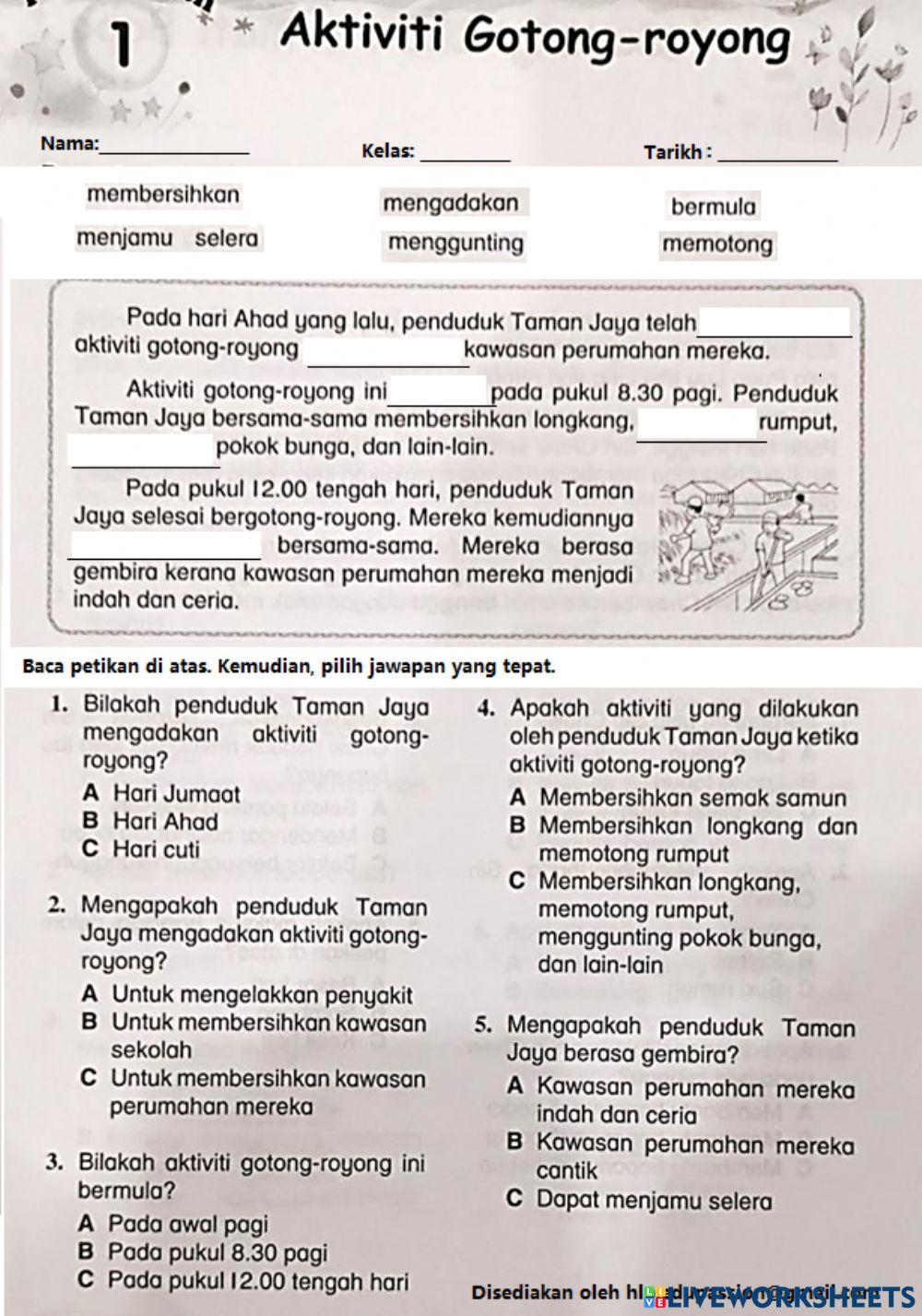 Pemahaman - gotong royong Pemahaman - gotong royong