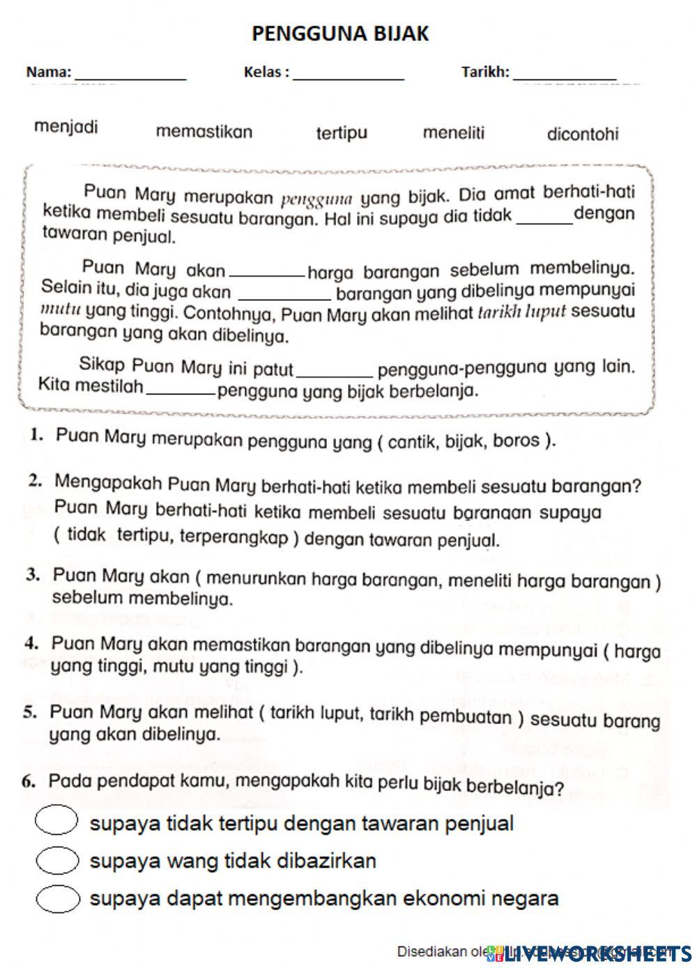 PEMAHAMAN - Pengguna Bijak PEMAHAMAN - Pengguna Bijak