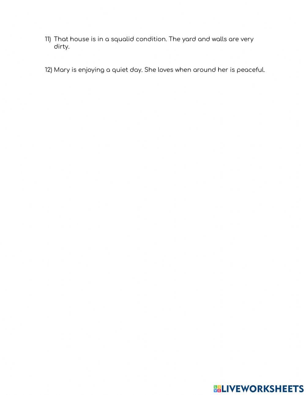 Synonyms (1) Worksheet 2