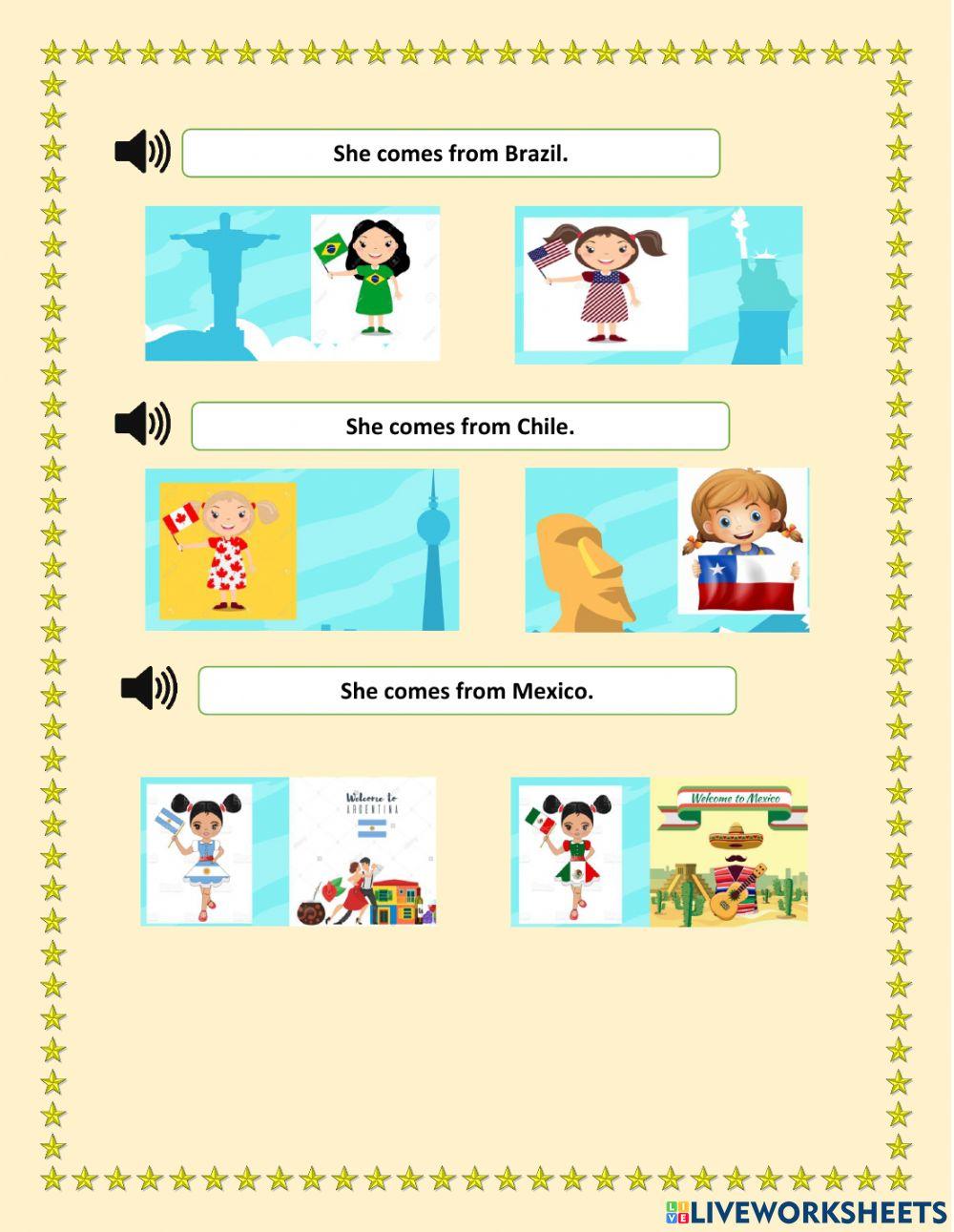 Worksheet 22 - American Countries