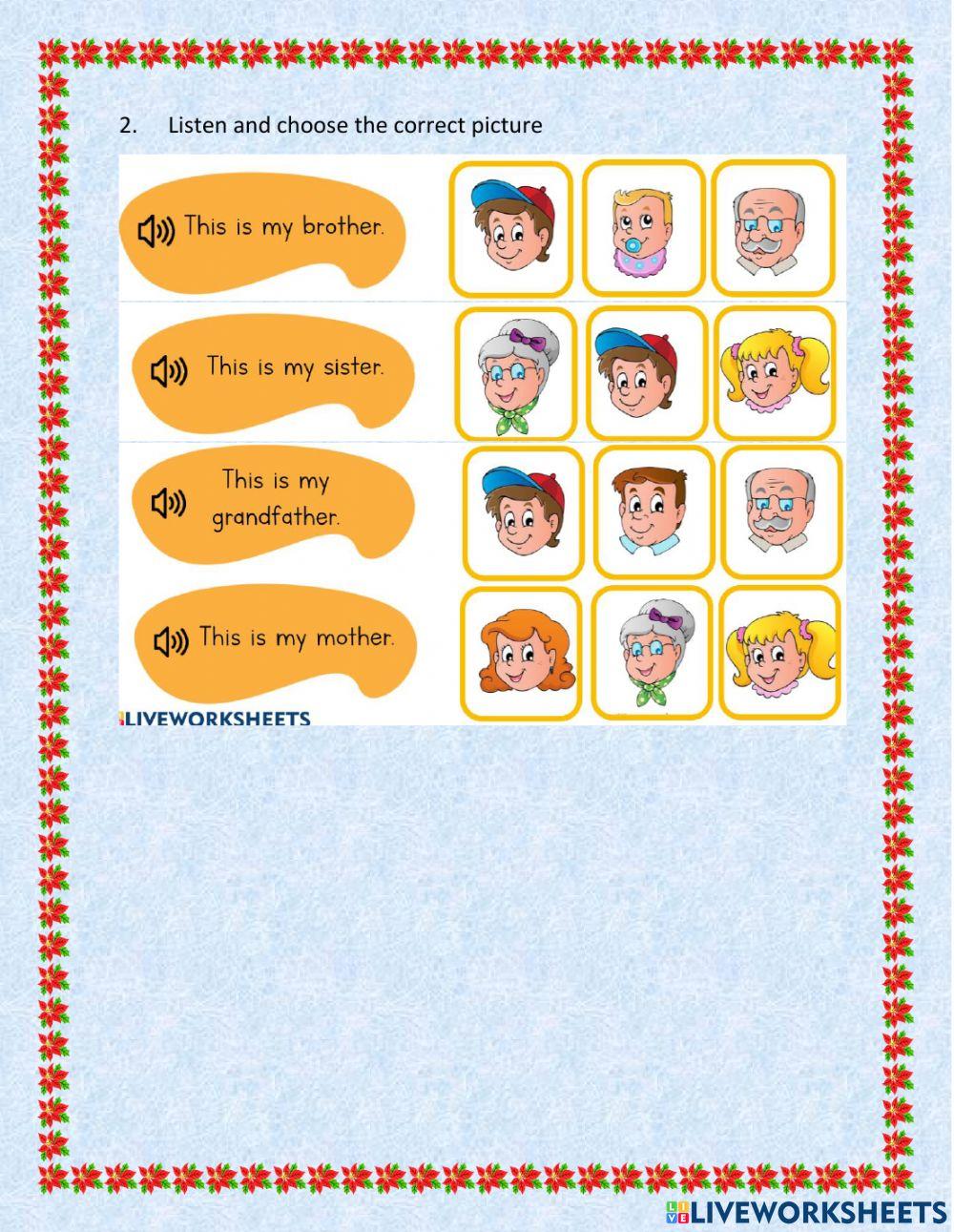 Worksheet 26 - Family