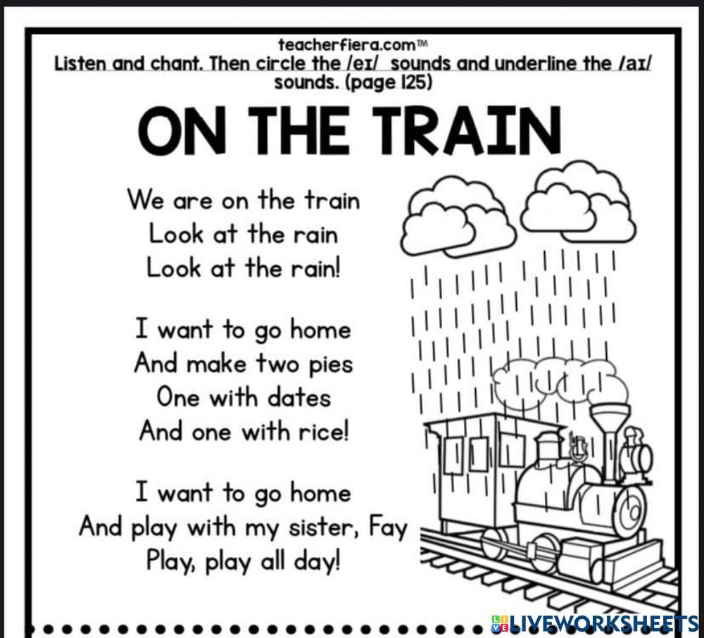 Phonics On the Train online exercise for Live Worksheets