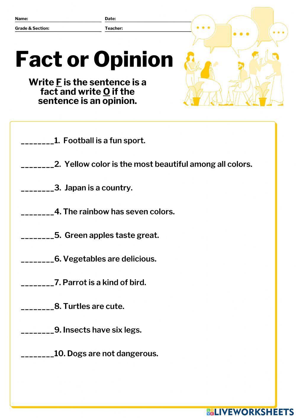 Fact of Opinion