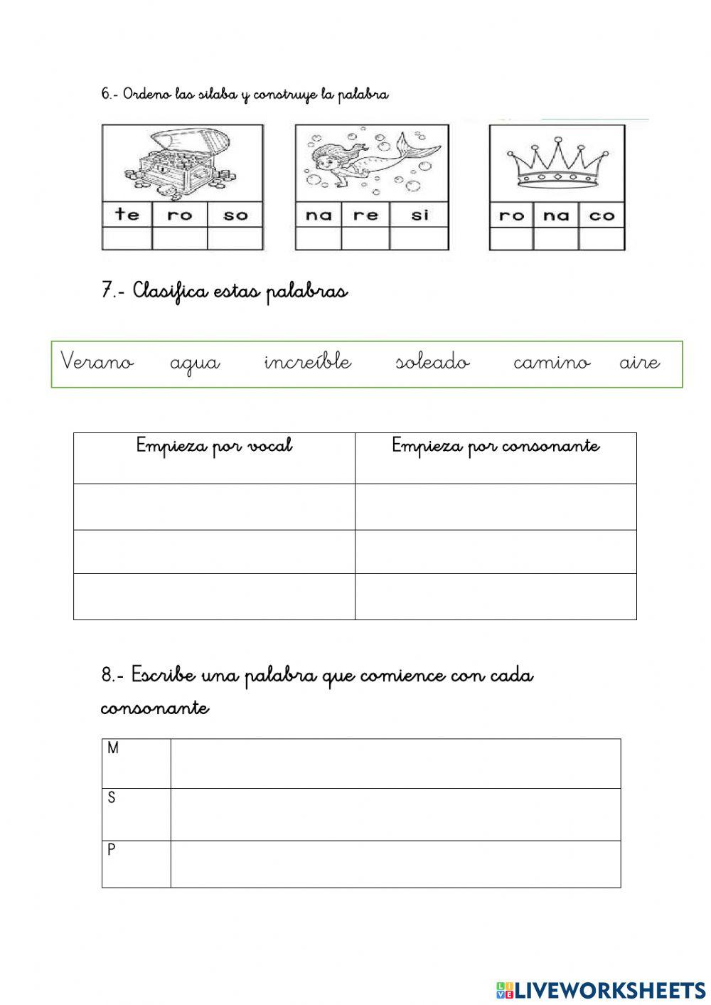 Evaluacion de Tercero de Basica