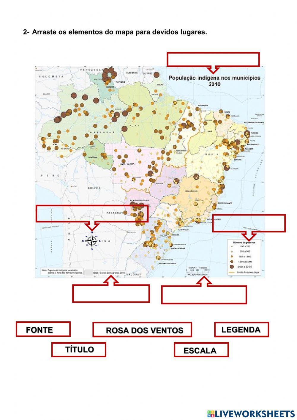 Elementos de um mapa Elementos de um mapa