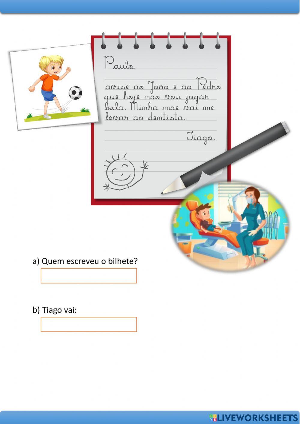 Atividades Liveworksheets