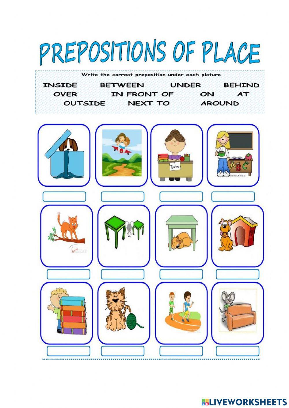 Prepositions of place