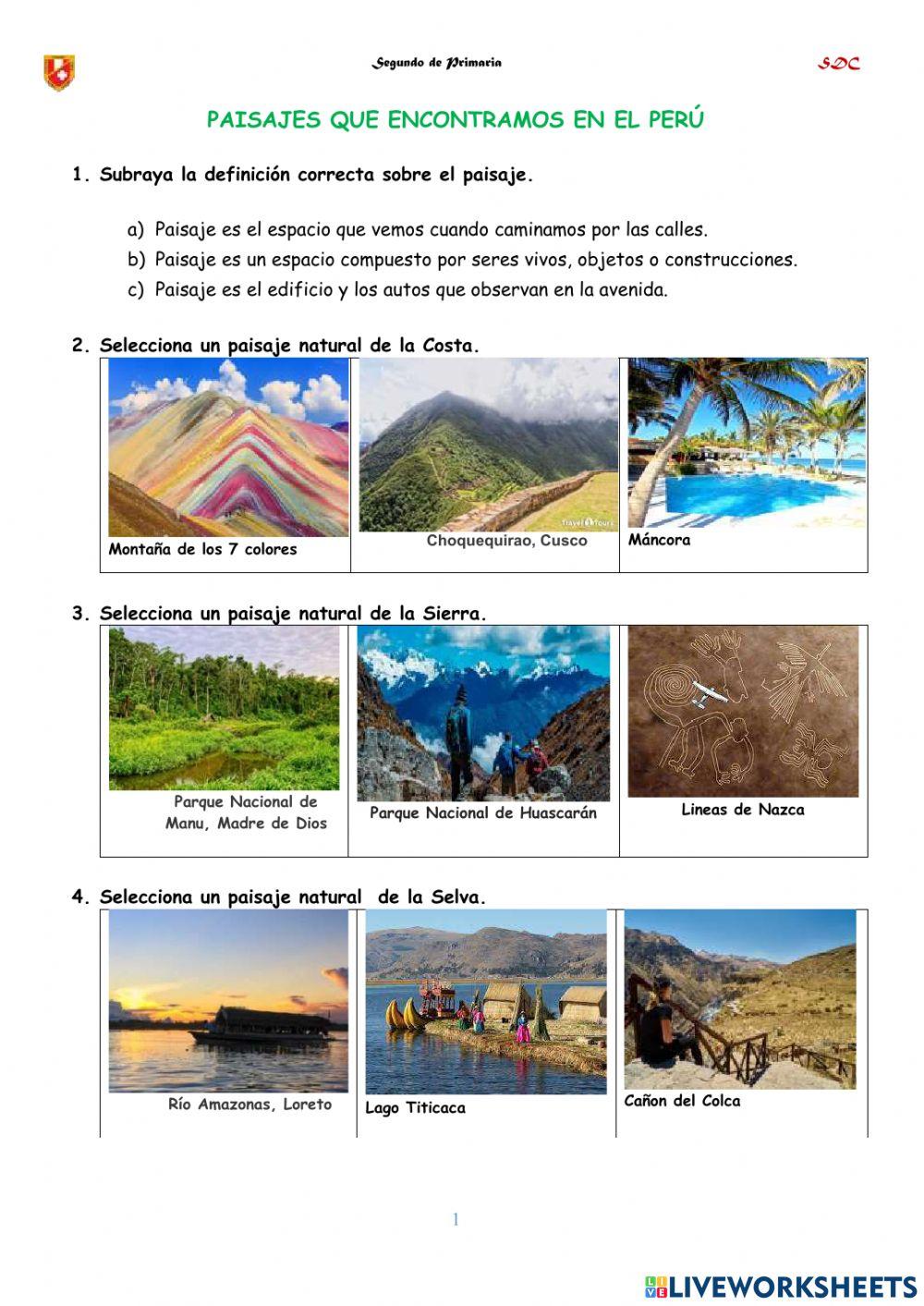 Paisajes del Perú