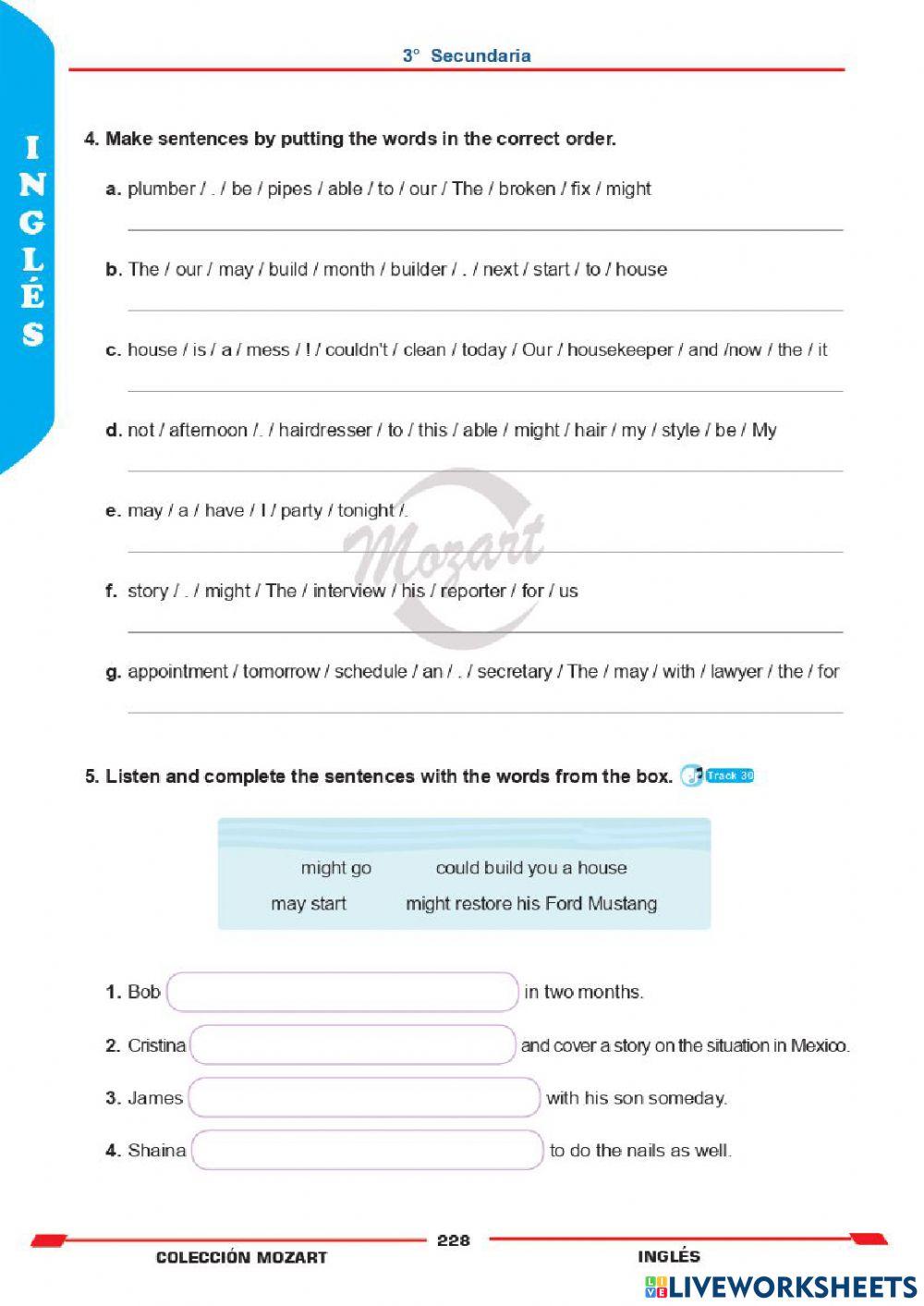 Unidad 5 - inglés 3°