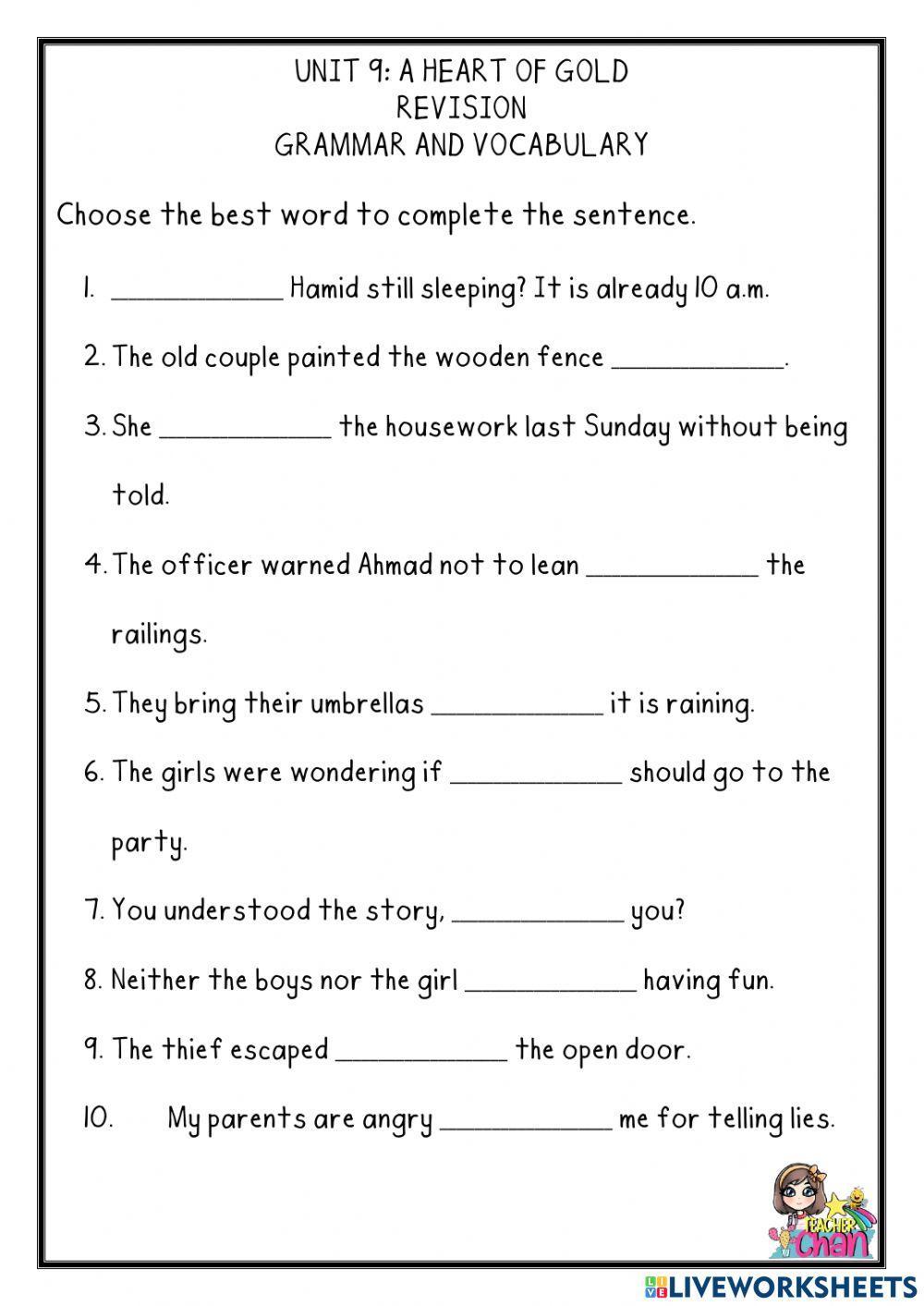 Grammar & Vocabulary