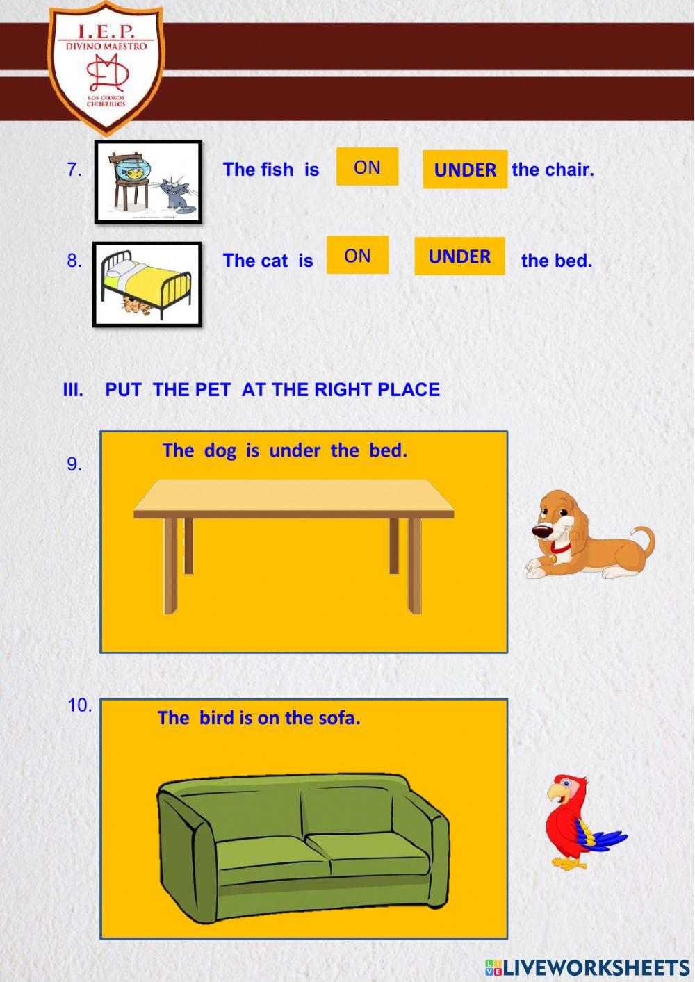 Prepositions of place