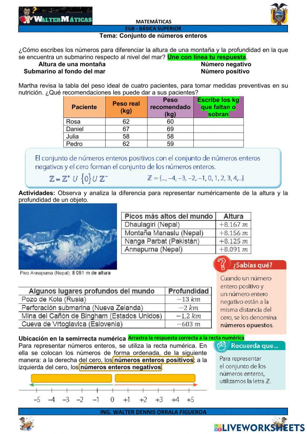 M08W03 El conjunto de los números enteros