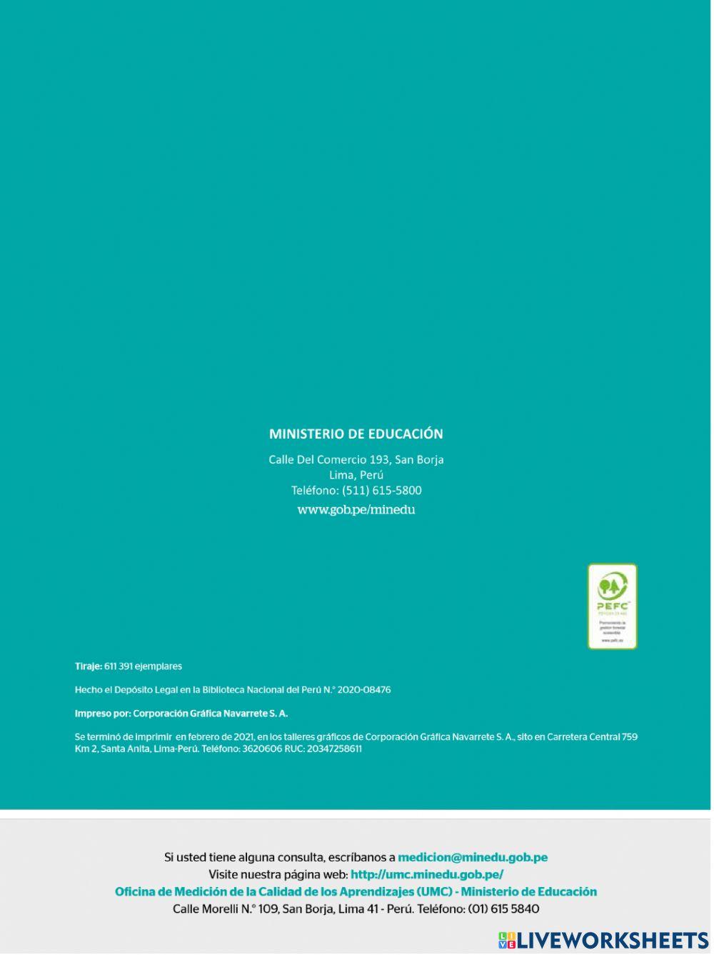 Evaluación escritura