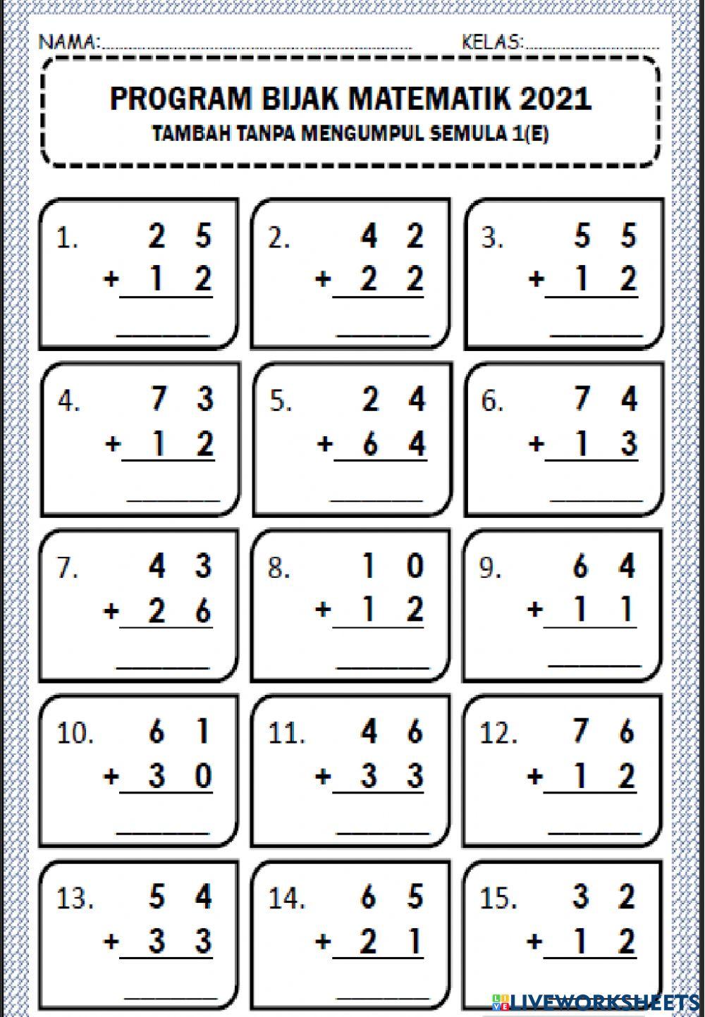 Tambah tanpa kumpul semula