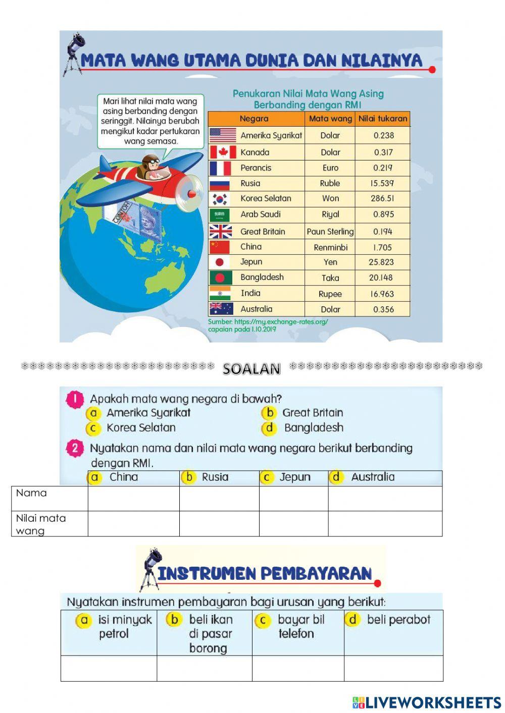 Mata Wang dan Instrumen Pembayaran Tahun 4