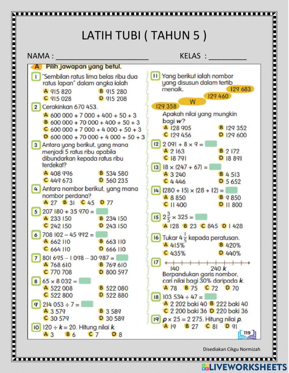 Matematik Tahun 5 Matematik Tahun 5