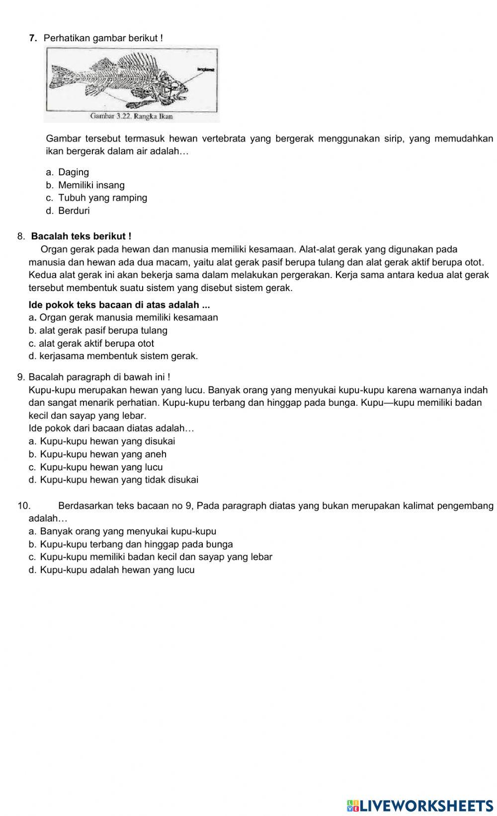 Tes formatif tema 1 sub tema 1