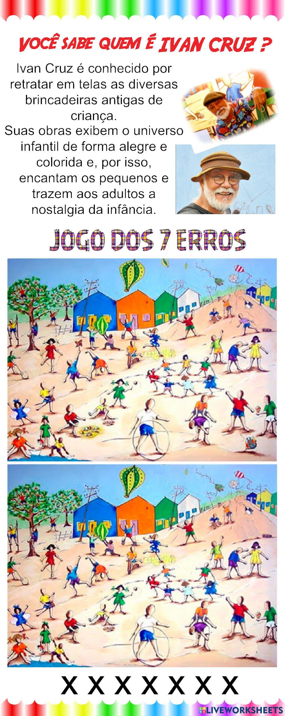 Jogo dos 7 erros- folclore worksheet