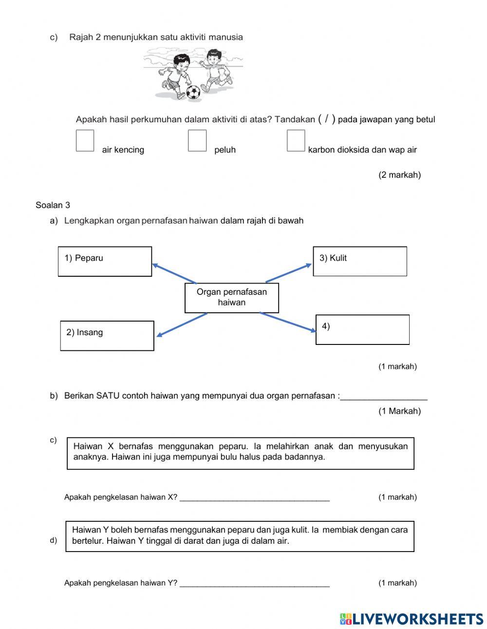 Sains Tahun 4 - Ulangkaji 1