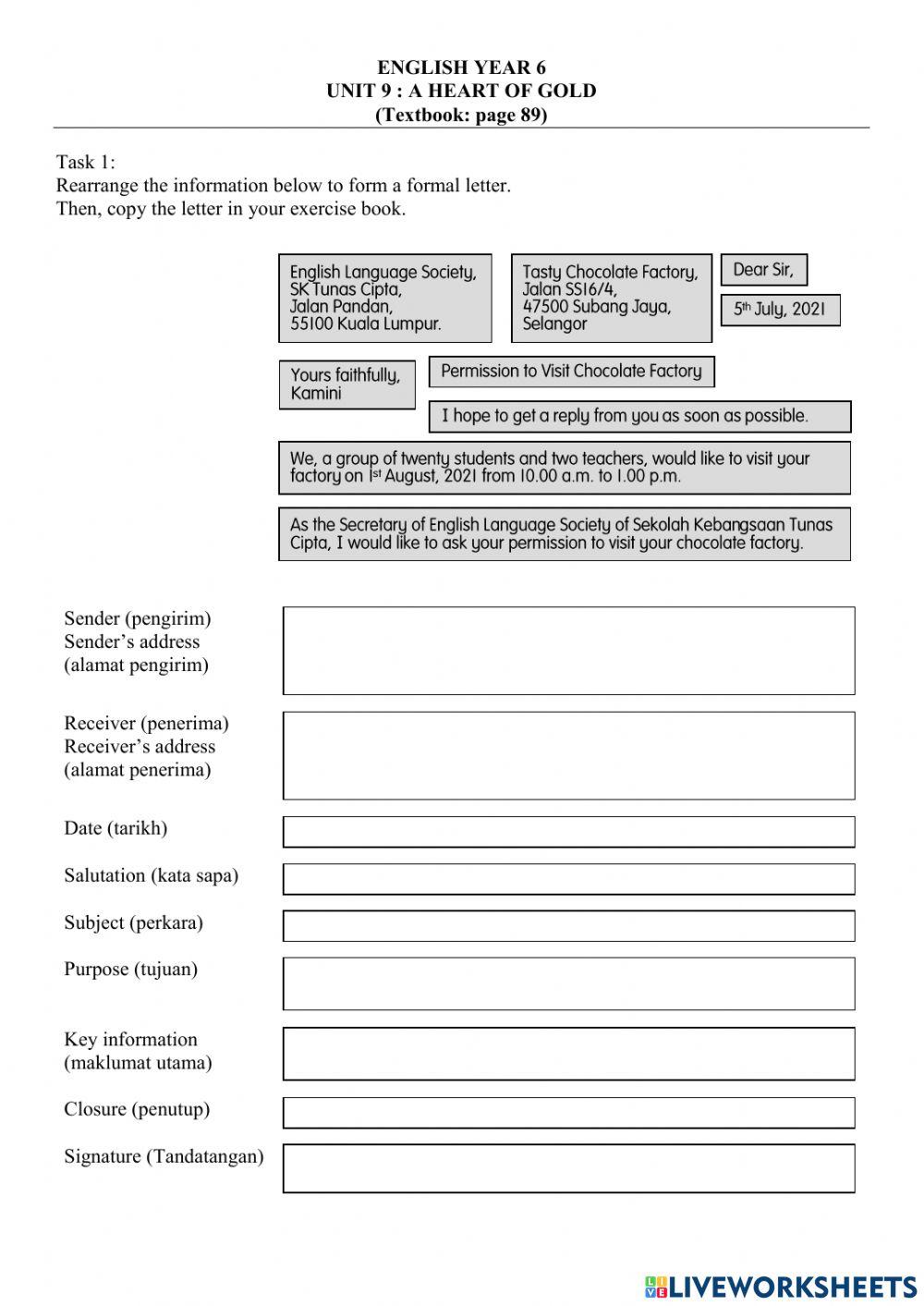 Year 6, Unit 9 (p89) - Writing
