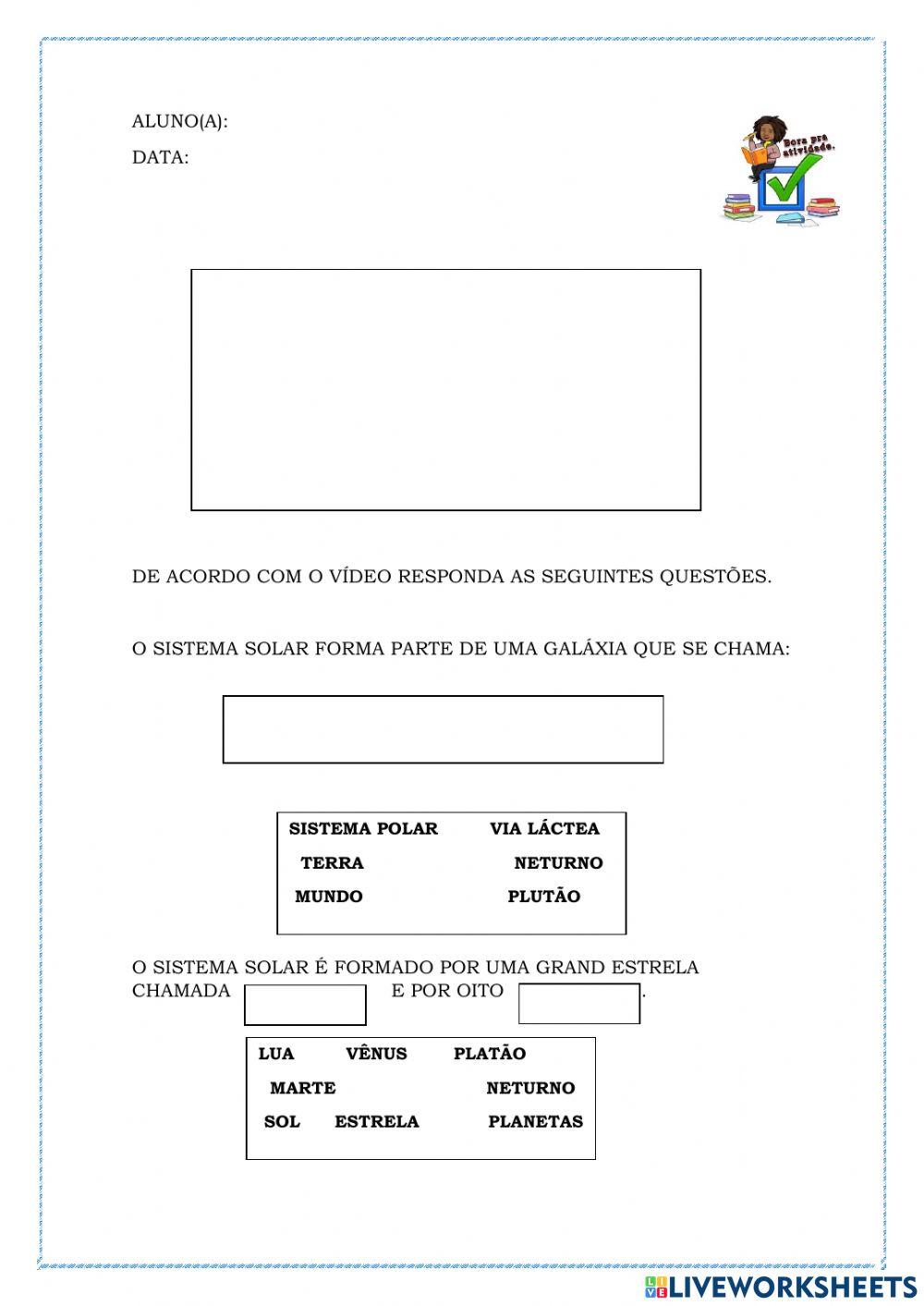 O sistema solara  e seus planetas