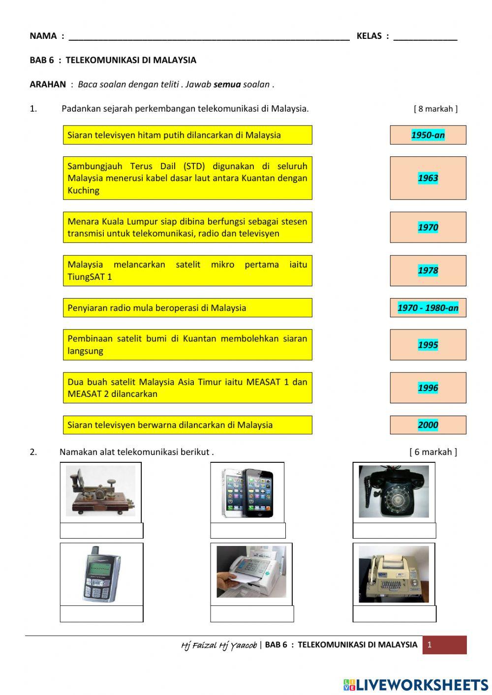 Bab 6 : Telekomunikasi di Malaysia