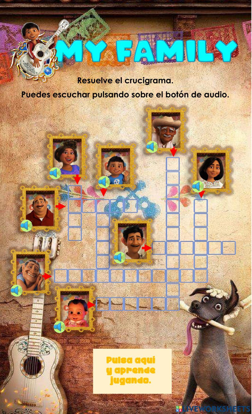 Miembros de la familia en inglés