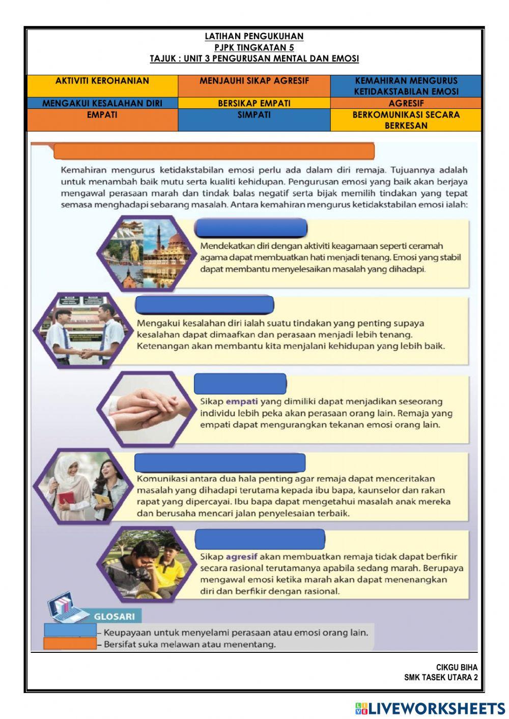 Pengurusan mental dan emosi tingkatan 5