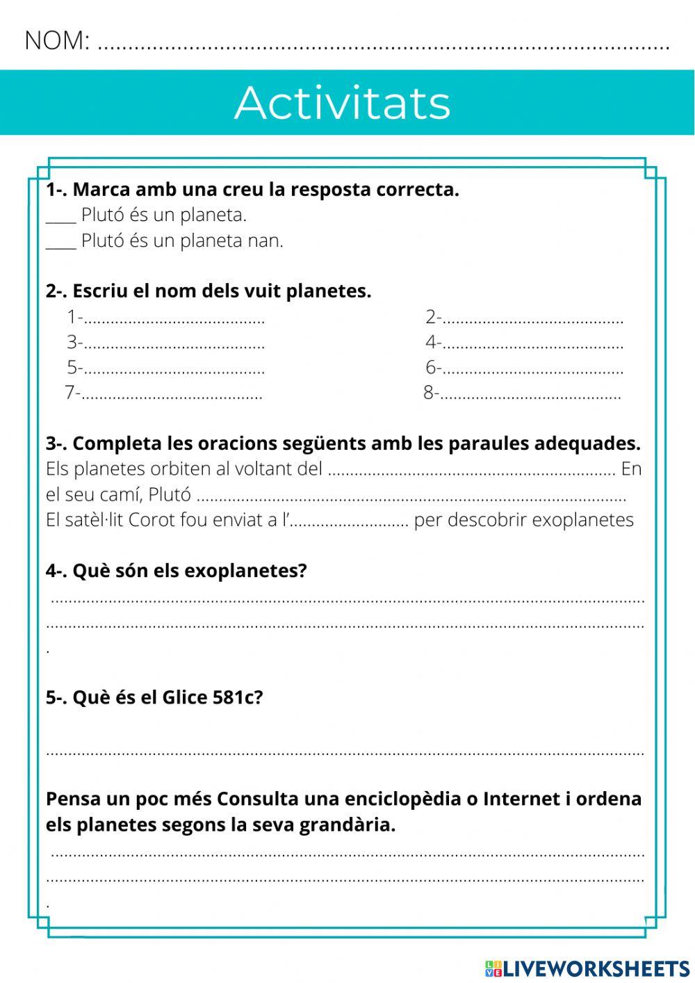 Comprensió lectora - Plutó