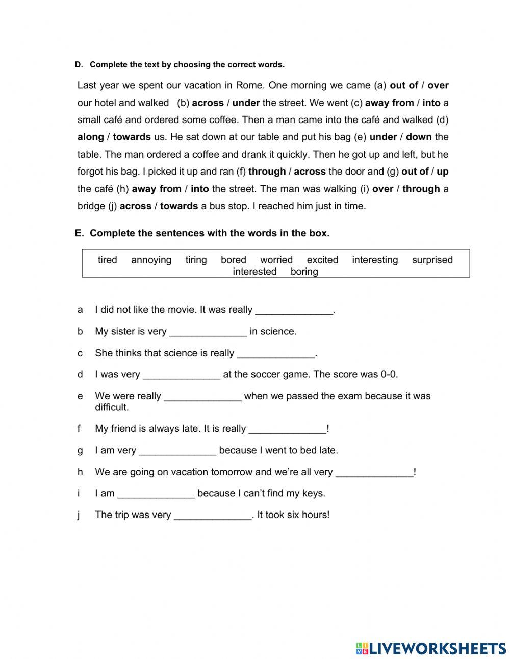 8-9th graders English