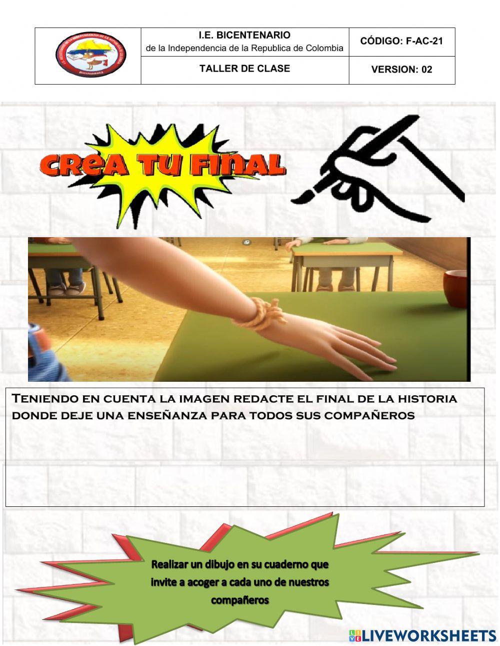 Valores que aprendo en mi colegio