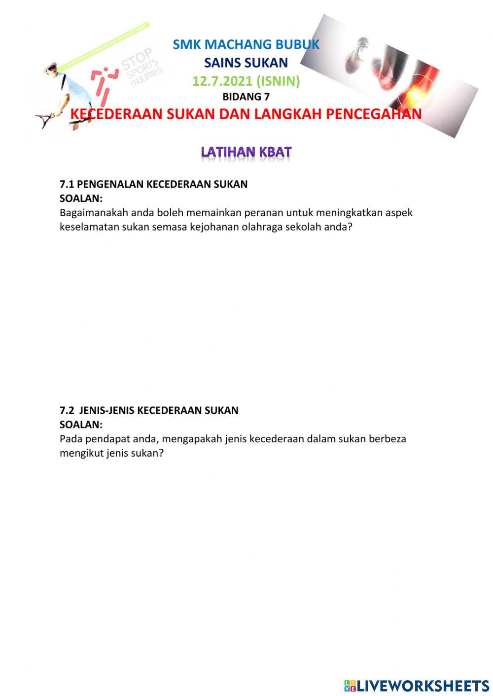 Bidang 7 soalan kbat