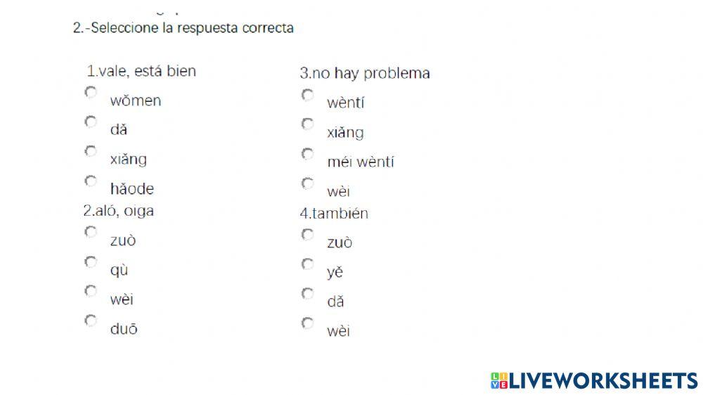 我学习汉语 modulo 1 unidad 5