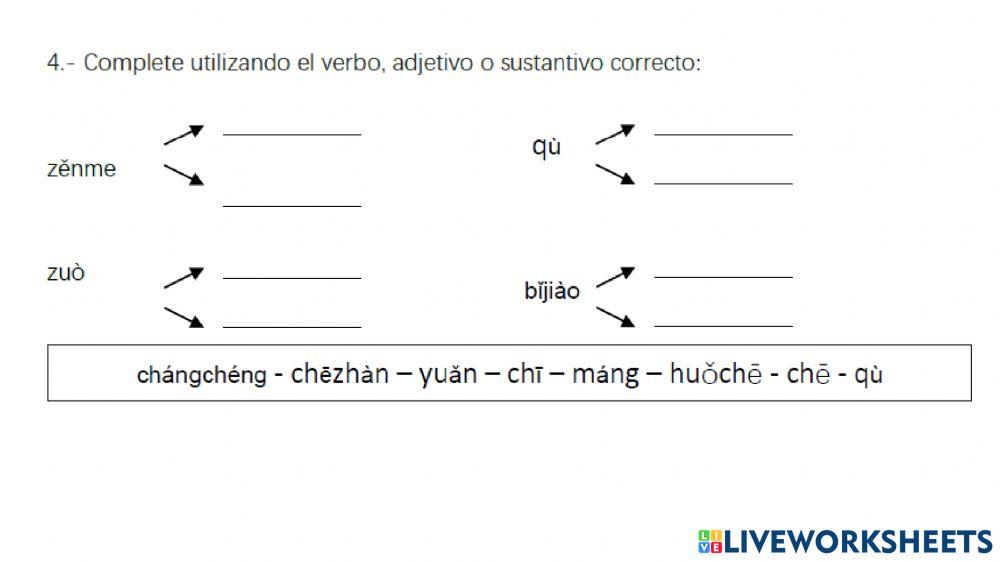 我学习汉语 modulo 1 unidad 5