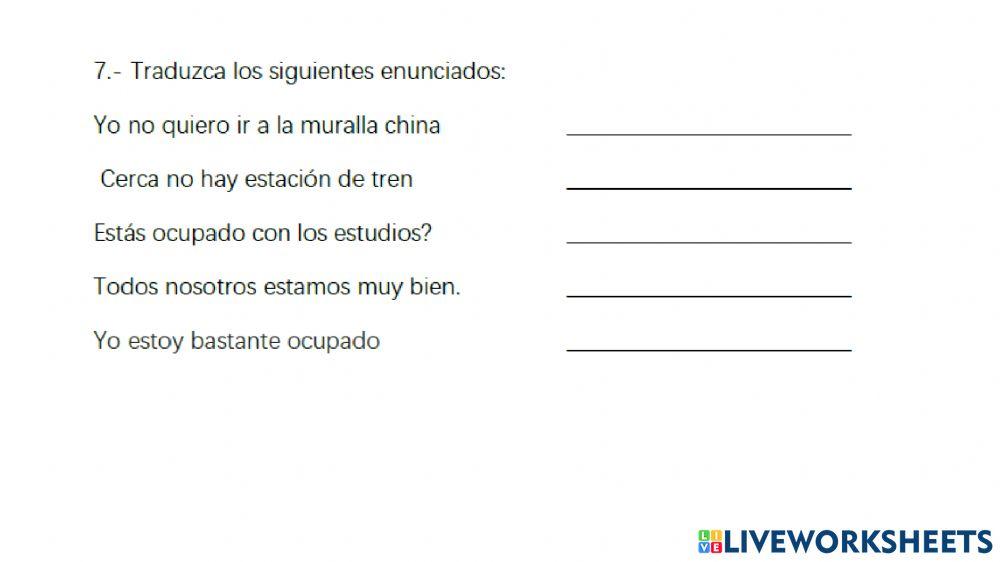 我学习汉语 modulo 1 unidad 5