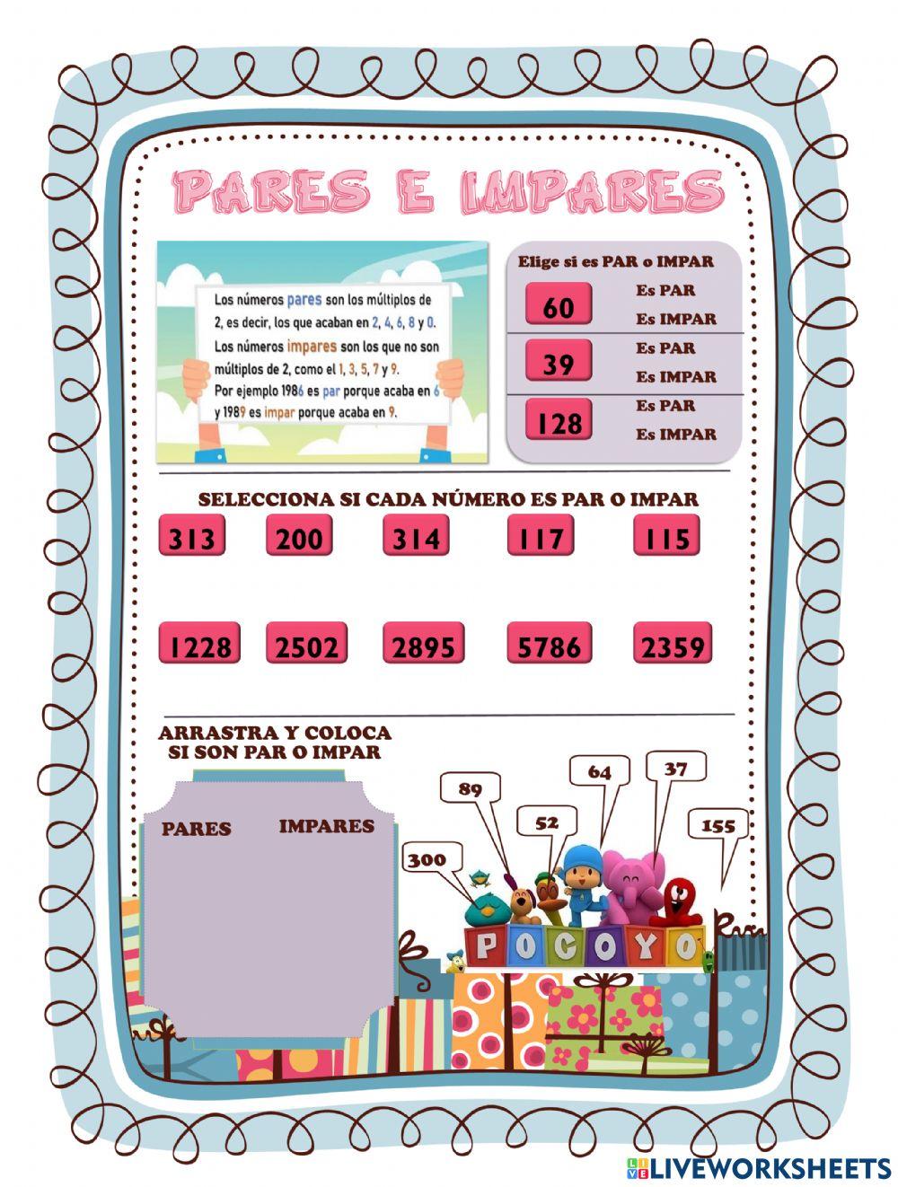 Números pares e impares