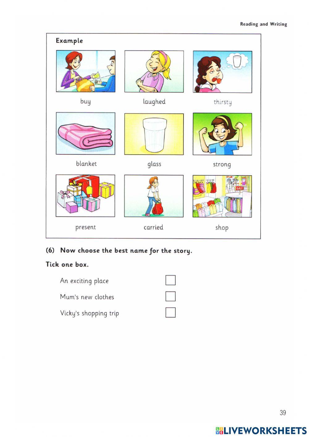 Movers - reading and writing