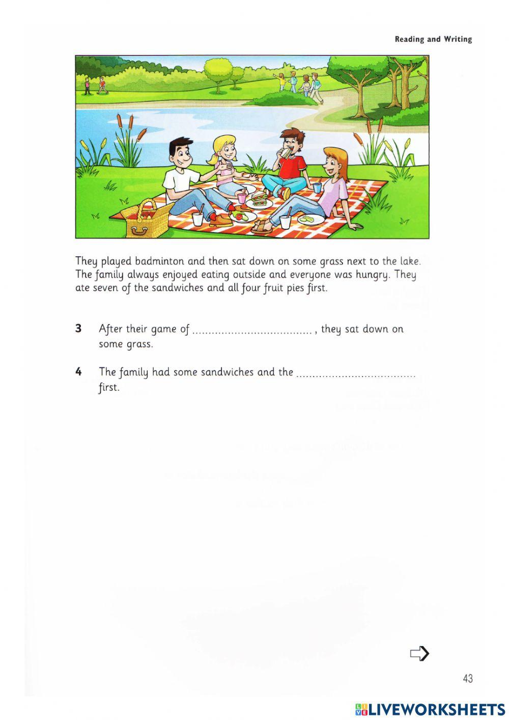 Movers - reading and writing