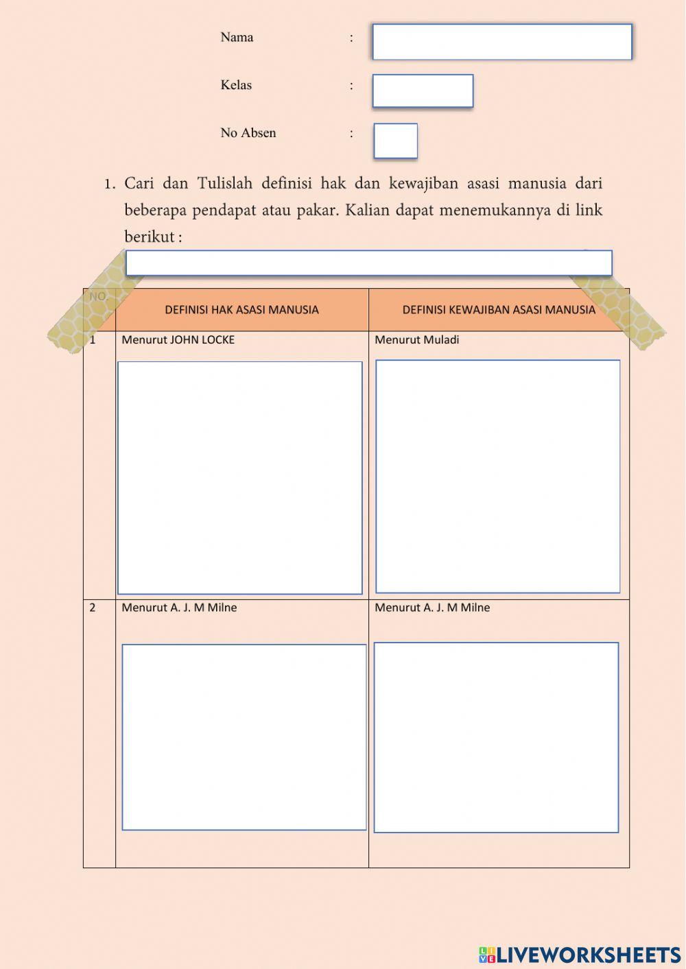 Pengertian Hak dan kewajiban Asasi Manusia