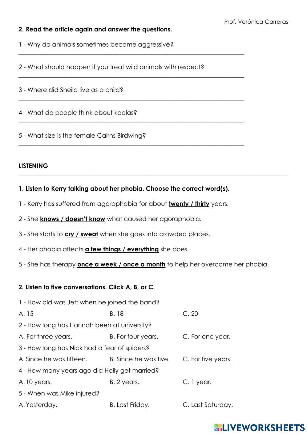 TEST – EF 3rd Ed. – Pre-Intermediate - UNIT 9