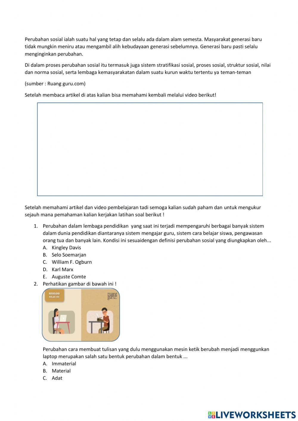 Sosiologi kelas XII pertemuan ke-1