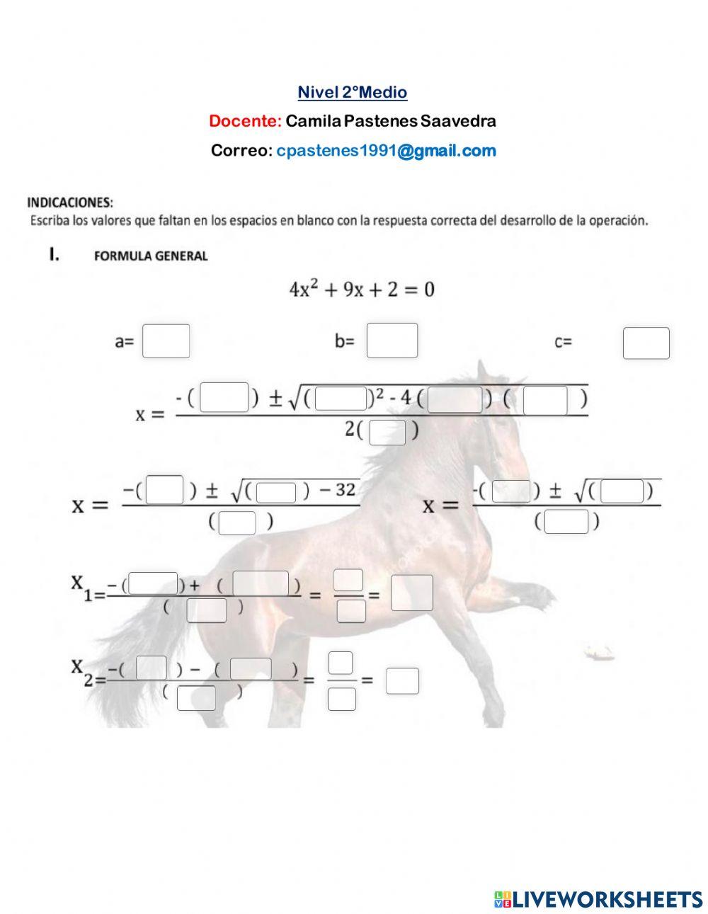 Funciones cuadráticas