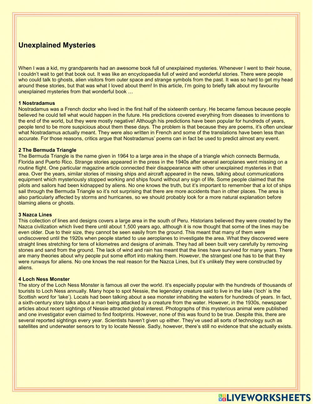 Reading comprehension b1+