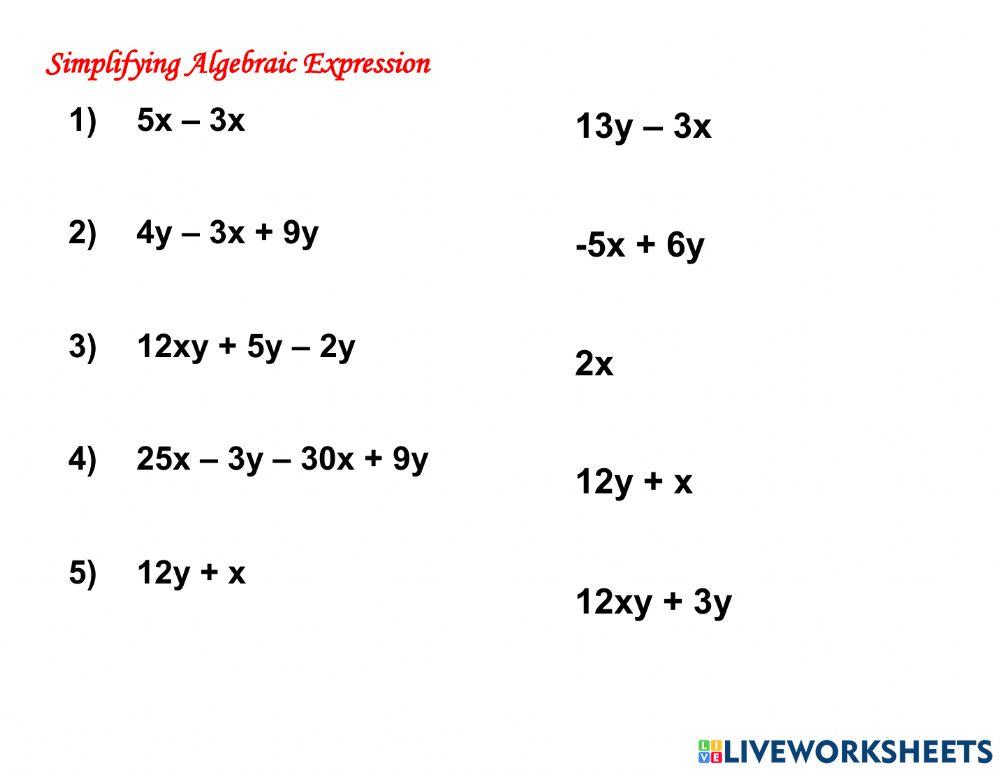 Algebraic Expression