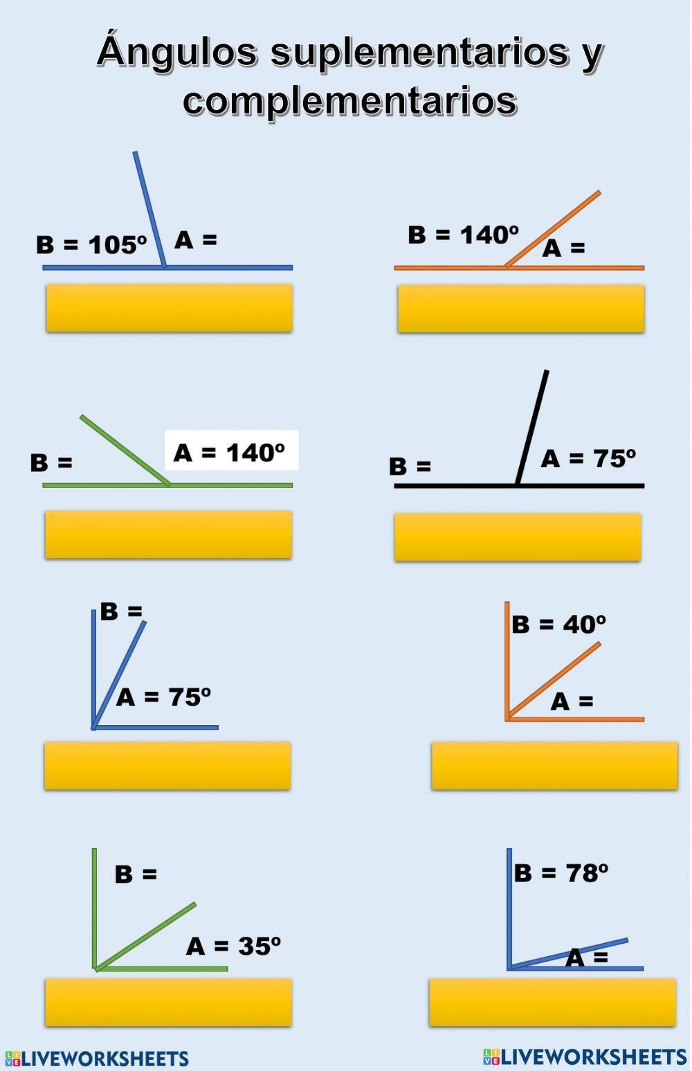 Clasificación de los ángulos