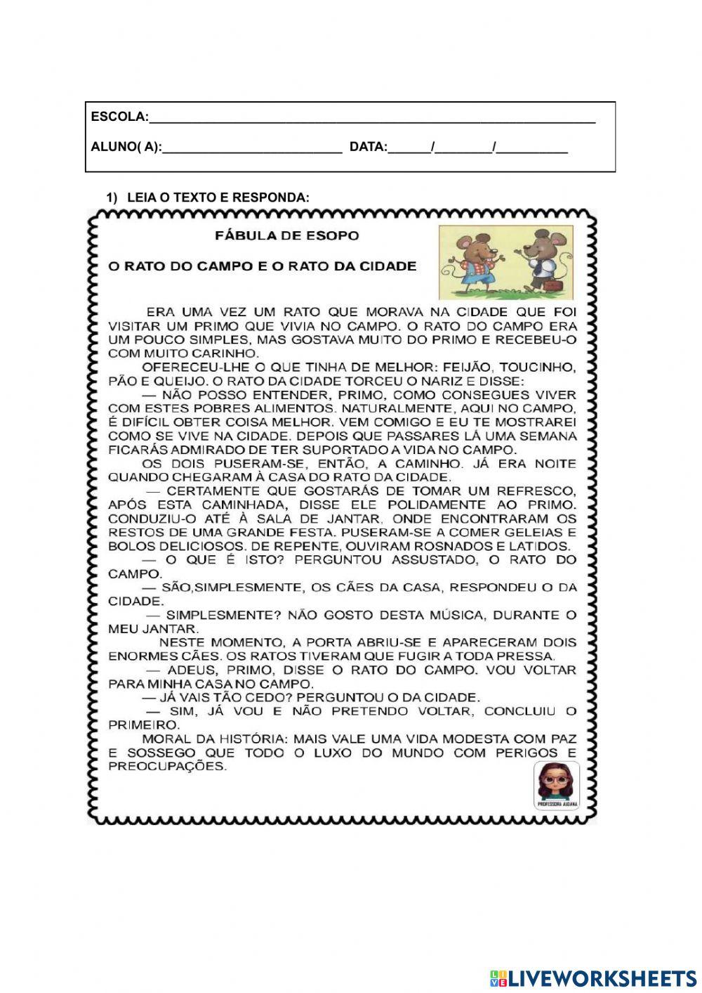 O rato do campo e o rato da cidade