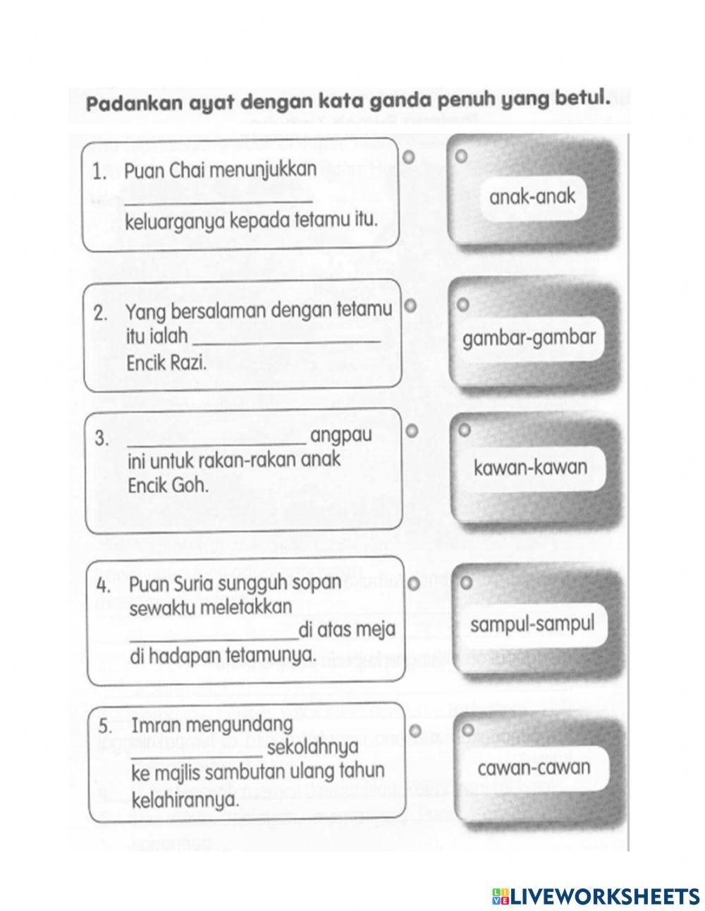 Kumpulan A: Kata ganda penuh
