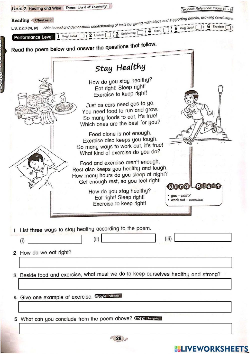 Unit 7: Healthy and Wise